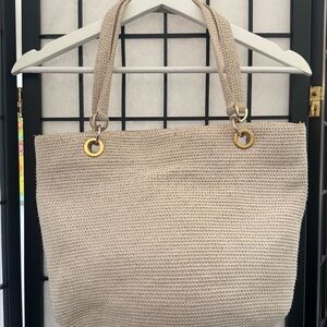 Talbots straw-like Elegant Beige handbag